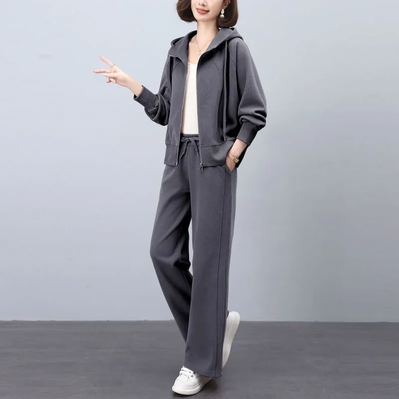 Plant Parent Hoodie - Casual grijze set 2025, zomer nieuwe