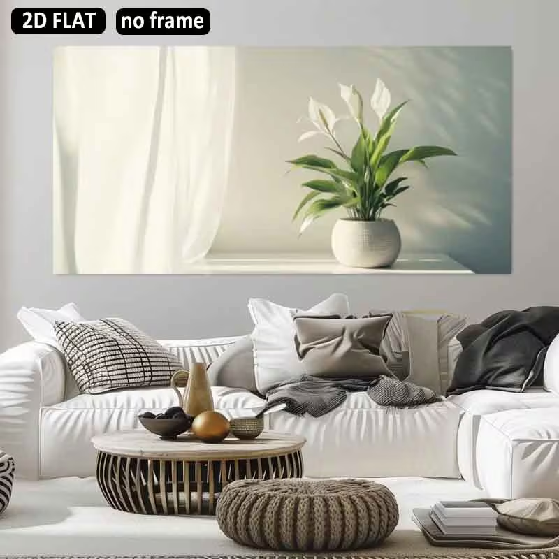 Peace Lily White - 1 stuk (zonder lijst), 2D plat,