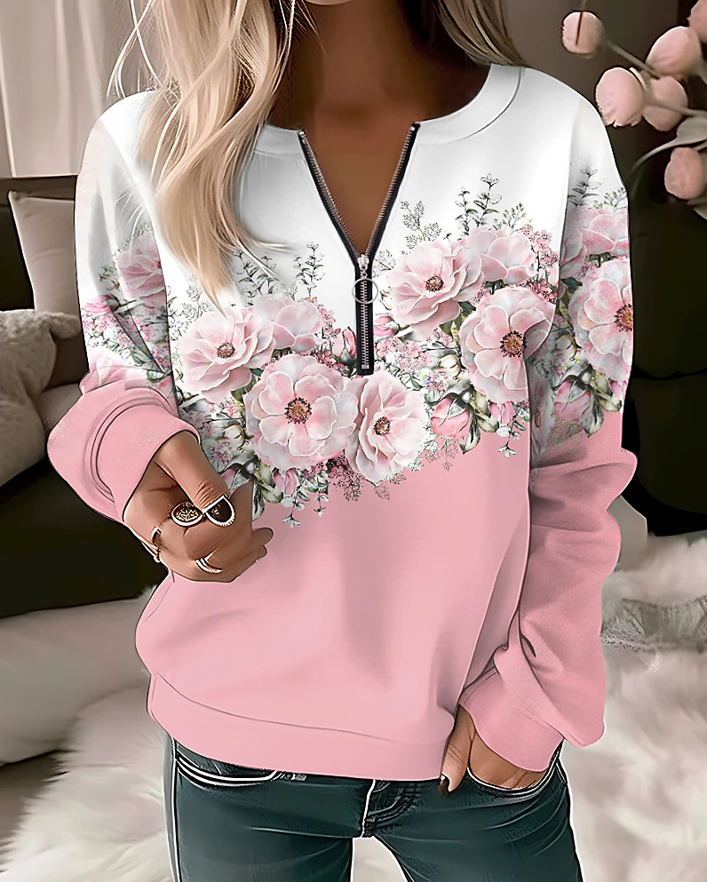 Plant Parent Hoodie - Dameshoodies Damesmode Bloemenhoodies Bloemschilderij Sweatshirt Zip