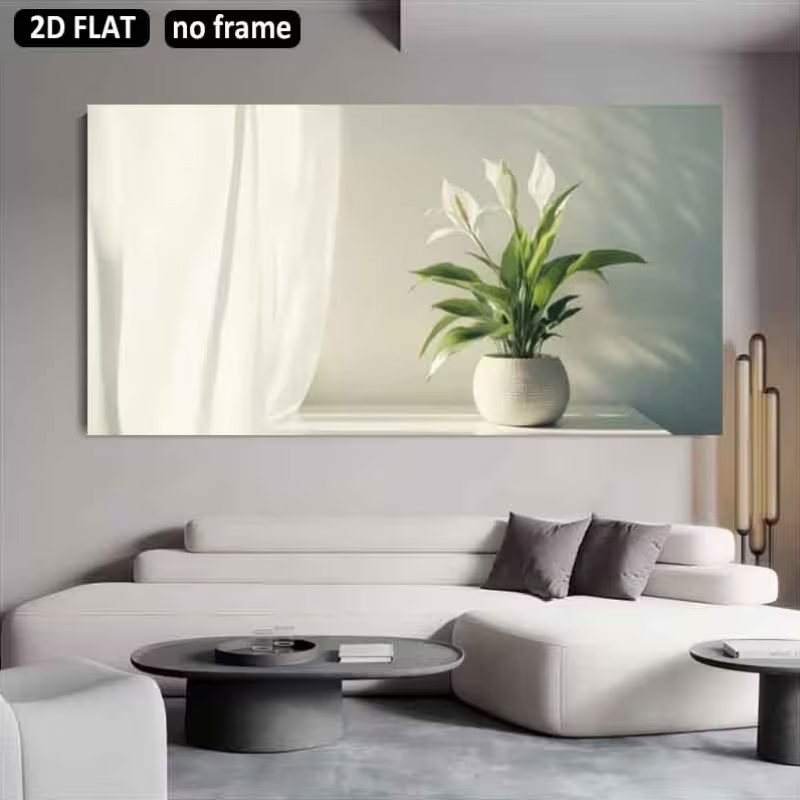 (1PC Unframe)2D Flat, 2D Flat  - Peace Lily White recensie en prijs