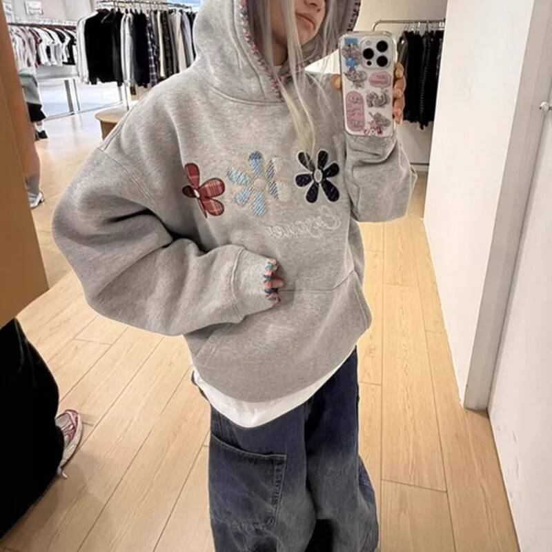 Straat kleine bloem borduurwer - Plant Parent Hoodie recensie en prijs