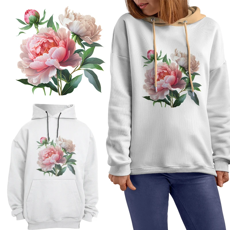 Roze en witte pioenroos bloeme - Plant Parent Hoodie recensie en prijs